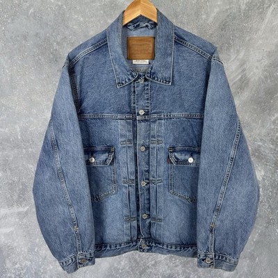 Levi s Type II Jacket Mens XL Premium Denim Trucker Big E Selvedge Blue