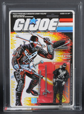 1989 Hasbro GI Joe Series 8 Snake Eyes V3 34 Back AFA 85Y C85 B80 F85 MOC
