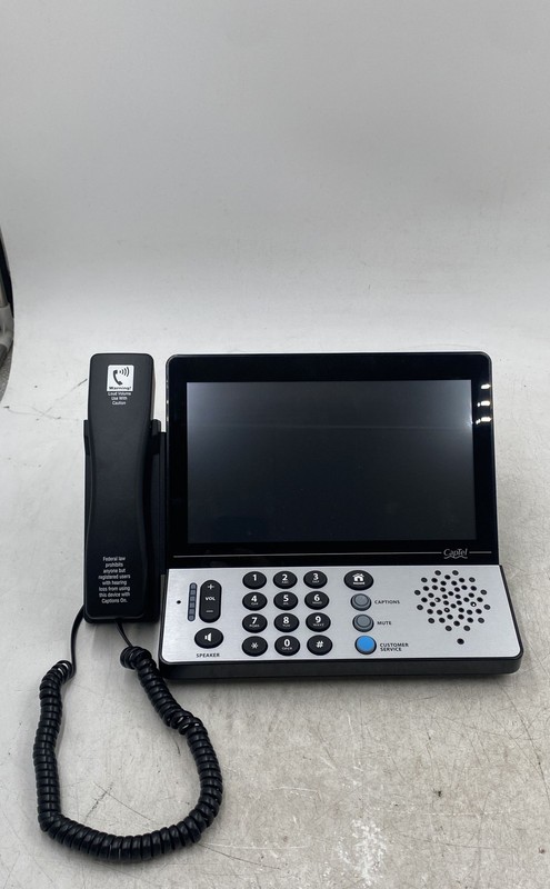 CapTel 2400i Black Silver Large Display Captioned Telephone With Accessories
