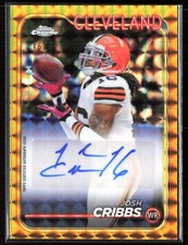 Josh Cribbs 2024 Topps Chrome Gold Auto /50 #BA-JCR Cleveland Browns