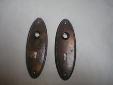 Antique Victorian Era Doorplate Pair