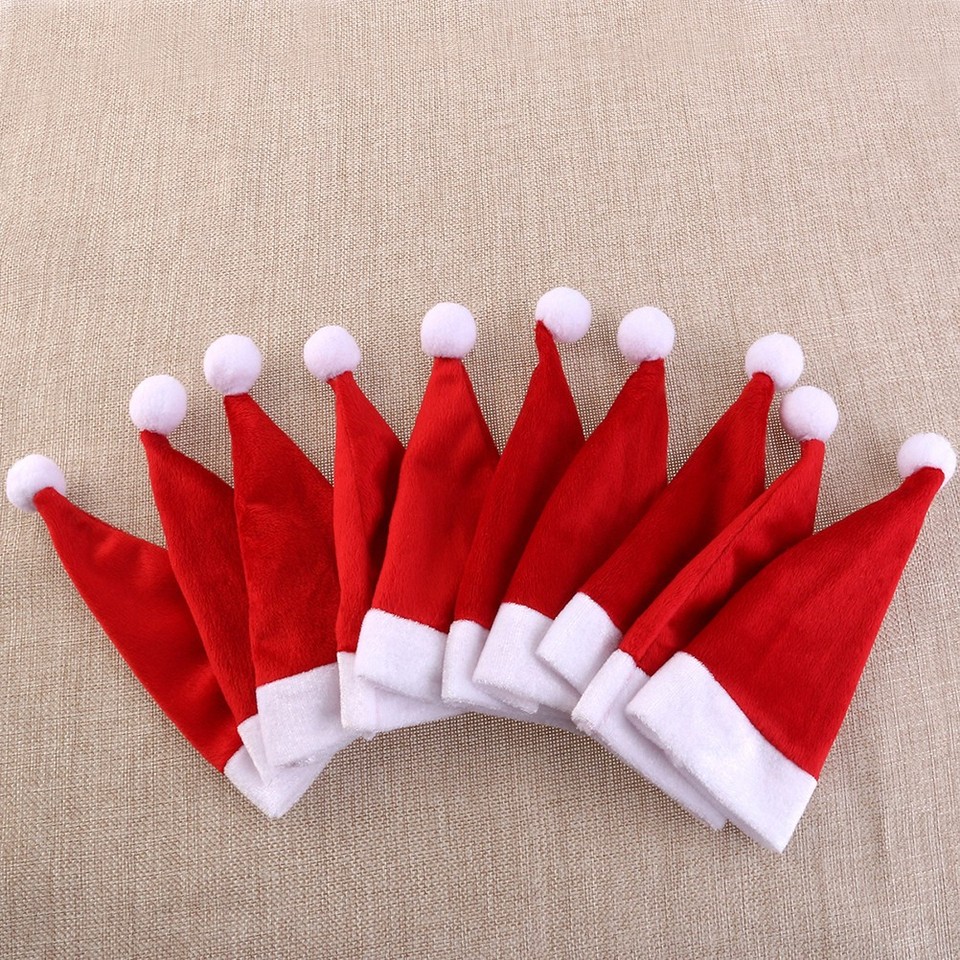 Reg Pock 10Pcs Red Christmas Holder Bags Reusable Spoon Pocket Table Decor | eBay UK