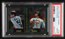 2001 Topps Traded & Rookies Chrome Albert Pujols Ichiro Suzuki PSA 8 HOF 1o1v