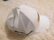 New TaylorMade Maybank Golf Cap With Gavin Green Name Label S/M White Mesh