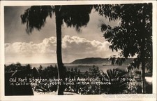 San Diego, California CA Old Fort Stocton where First American Flag raised RPPC