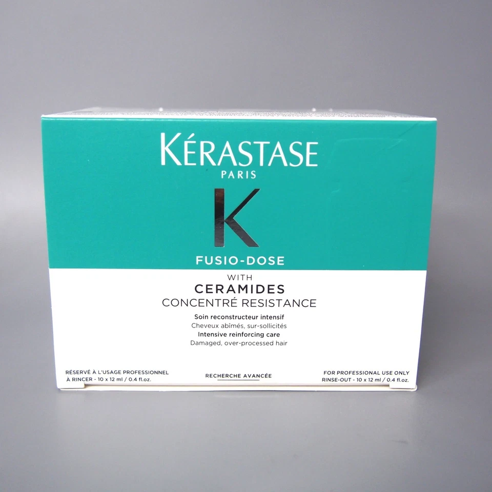 Resistencia concentrada dosis Kerastase Fusio con ceramidas 10 viales 0,4 oz/12 ml Foto 4 de 4