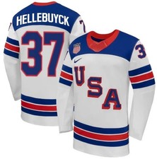 MEN 37 Hellebuyck Winter Olympics 2026 Stitched Jersey White