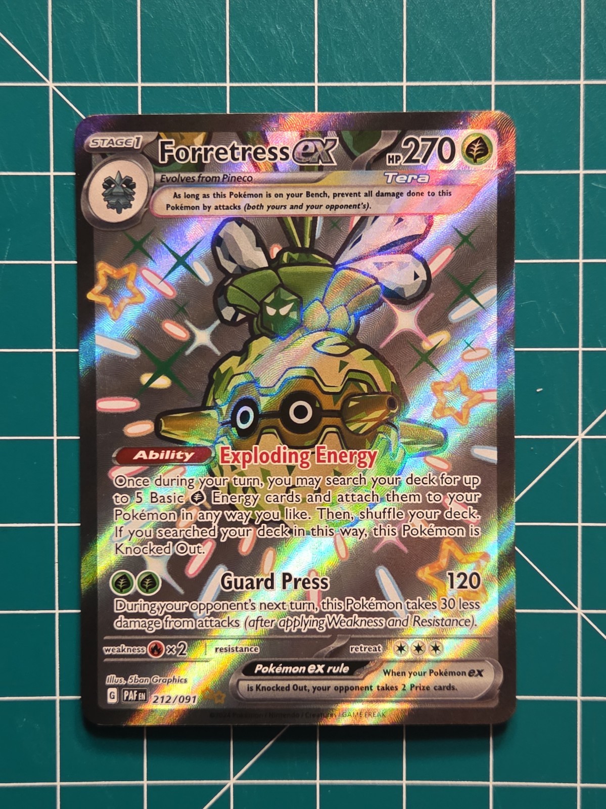 Forretress ex 212/091 SV: Paldean Fates Holo