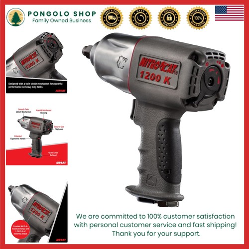 Lightweight 1/2-Inch Twin Clutch Impact Wrench with 1295 ft-lbs Loosening Torque