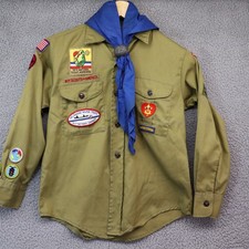 Vtg Cub Scouts BSA Shirt Youth Large Pedro 1970s Hankerchief