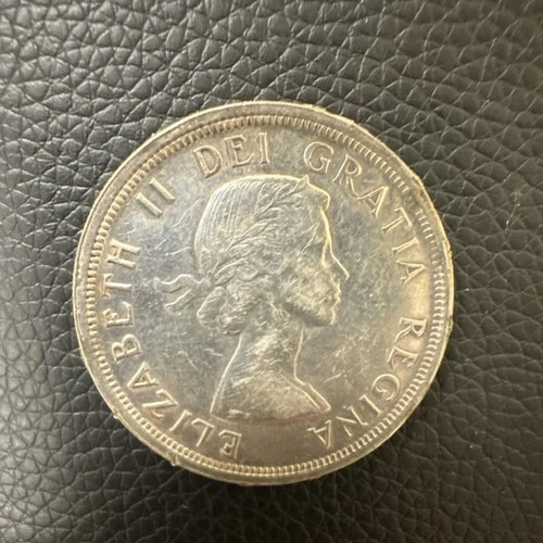 1953 Canada $1 Silver Coin Queen Elizabeth II KM#46 0.800 fine silver