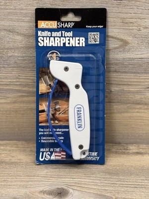 AccuSharp Original Knife Sharpener Tungsten Carbide Blades 001C - White
