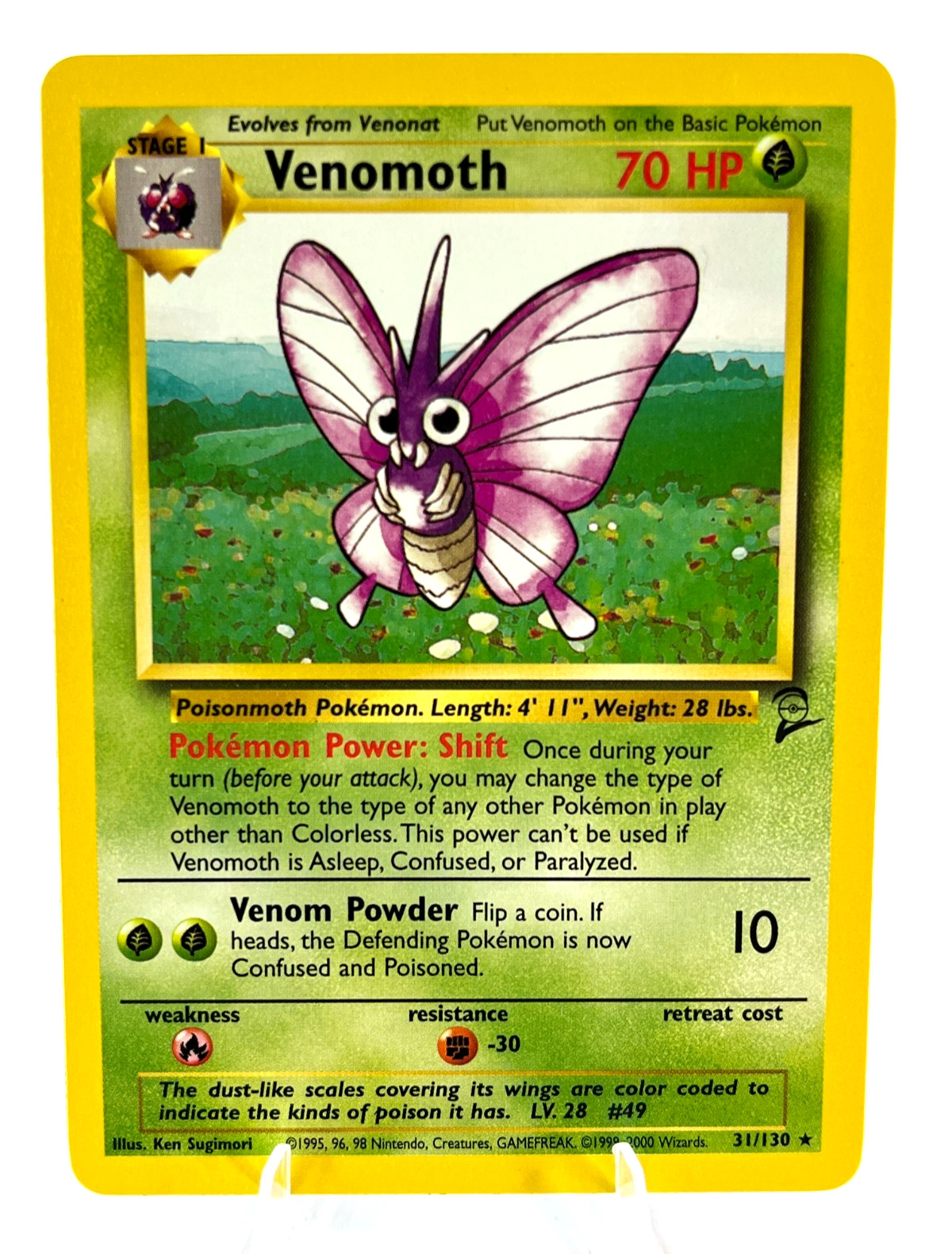 Venomoth 31/130 - Base Set 2 - Rare - Pokemon - NM