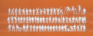 Preiser 79009 Selection of Figures At Work (Pk70) Unpainted Figure N Gauge