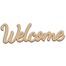 Welcome Sign Welcome Wood Cutout Wooden Wall Decor Letters Laser Welcome-101