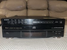 Sony CDP-C322M 5-Disc CD Changer Compact Disc Player Tested Working No Remote