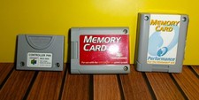 2 Performance Memory Cards For Nintendo 64 N64 P-302  1 NUS-004 Controller Pak