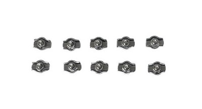 10 Pieces Stainless Steel 316 Single Clamp Simplex Clip 2mm (5/64'') Marine Grade