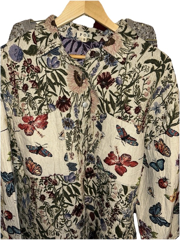 POL Oversized  Patchwork, Shirt Jacket , Lady Bug Style Size S/M