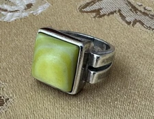 Rare Retired Antique Silpada Sterling Silver Yellow Gem Sz 5 Premium Estate Ring