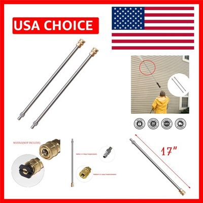 #ad #ad Double Pack 17quot; Stainless Steel Pressure Washer Wands Quick Connect 4000 PSI $17.99
