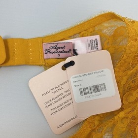 Agent Provocateur Anna Yellow Frilly Suspender AP3 Medium NEW