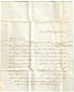 1840 Houghton Family Genealogy Letter Putney VT Mississippi History Handwritten