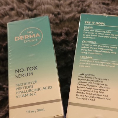 My Derma Dream NO-TOX Serum Matrixyl Peptides Hyaluronic Acid 1 fl oz