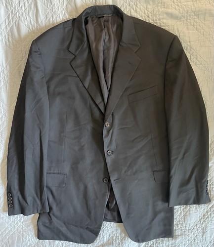 Hickey Freeman, Giacca tuta HICKEY-FREEMAN vintage Loro Piana Zelander lana nera taglia 48 R