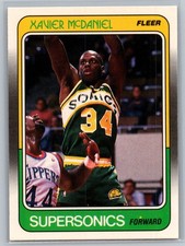 #108 Xavier McDaniel 1988-89 Fleer Seattle SuperSonics