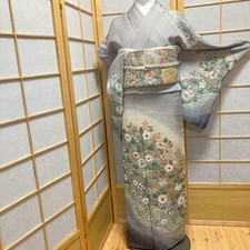 7798 Japanese Kimono Vintage Womens Silk Fabric Robe Kimono only sold