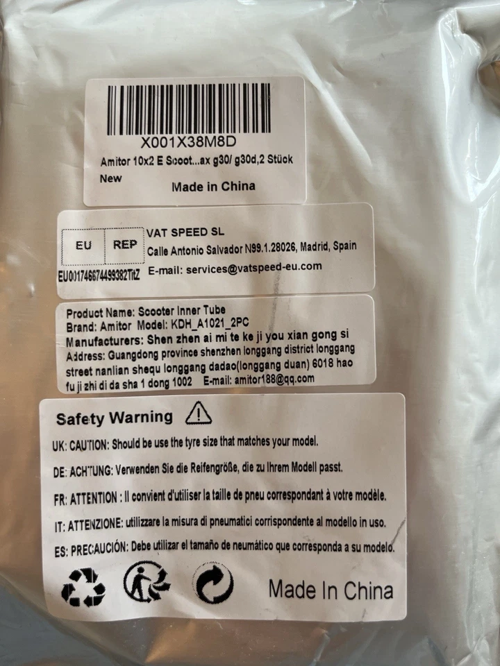 Premium 10 Zoll Schlauch für Ninebot Max G30 Roller einfache Montage