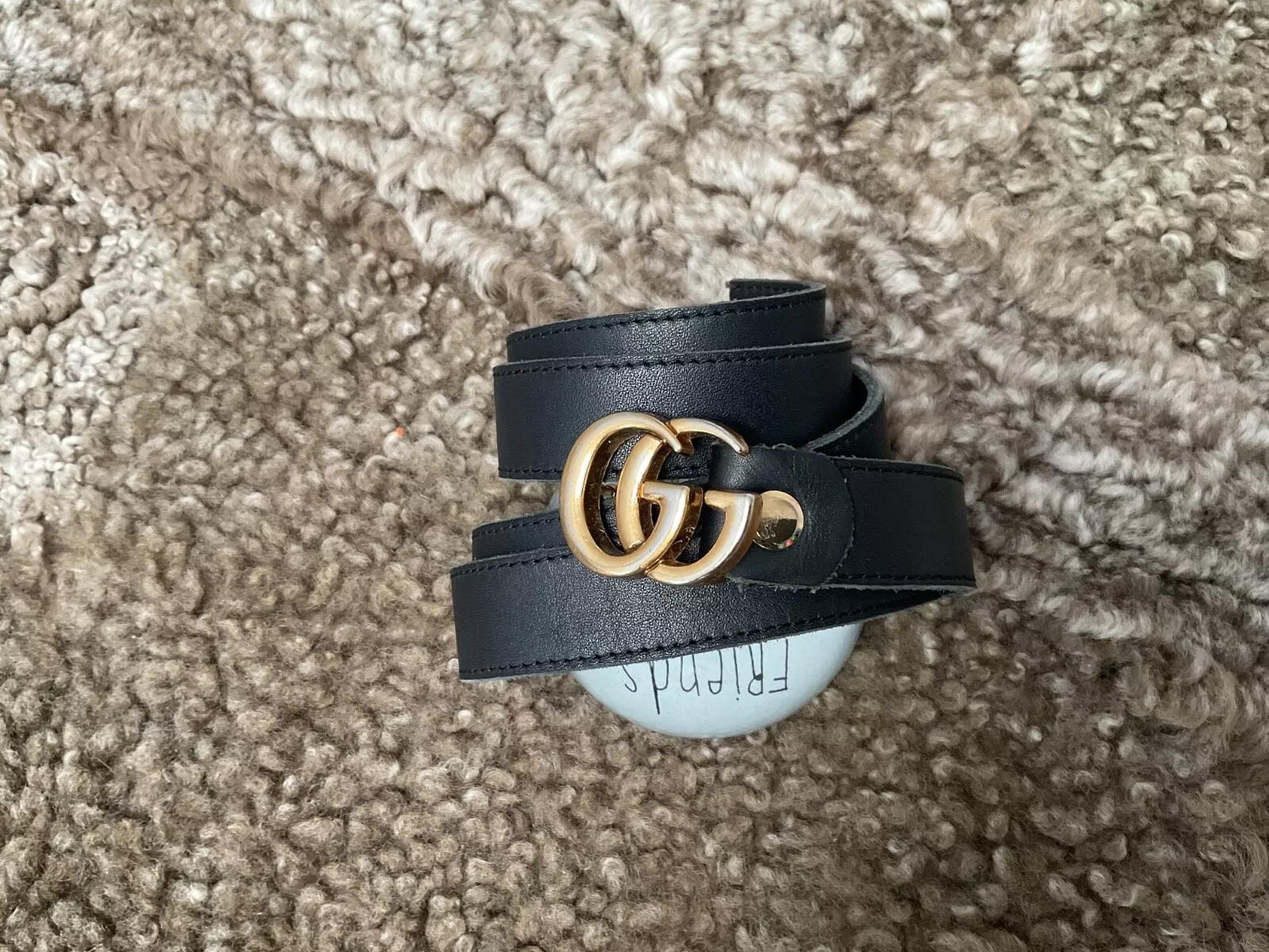 Ceintures Gucci en cuir noir taille 108 cm