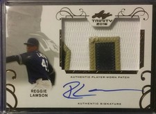 2016 Leaf Trinity REGGIE LAWSON Auto Jersey Logo Patch