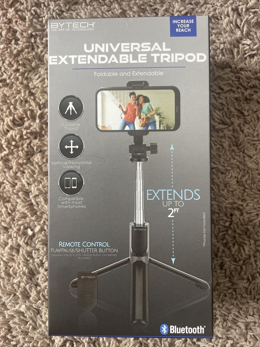 Bytech Universal Extendable Tripod With Bluetooth New In Box