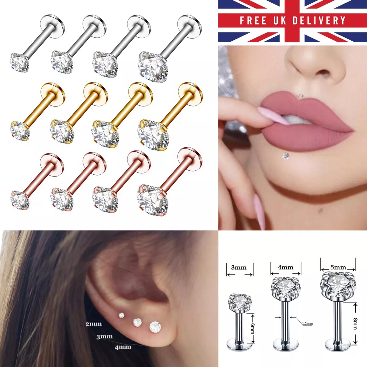 Cartilage earrings deals ebay