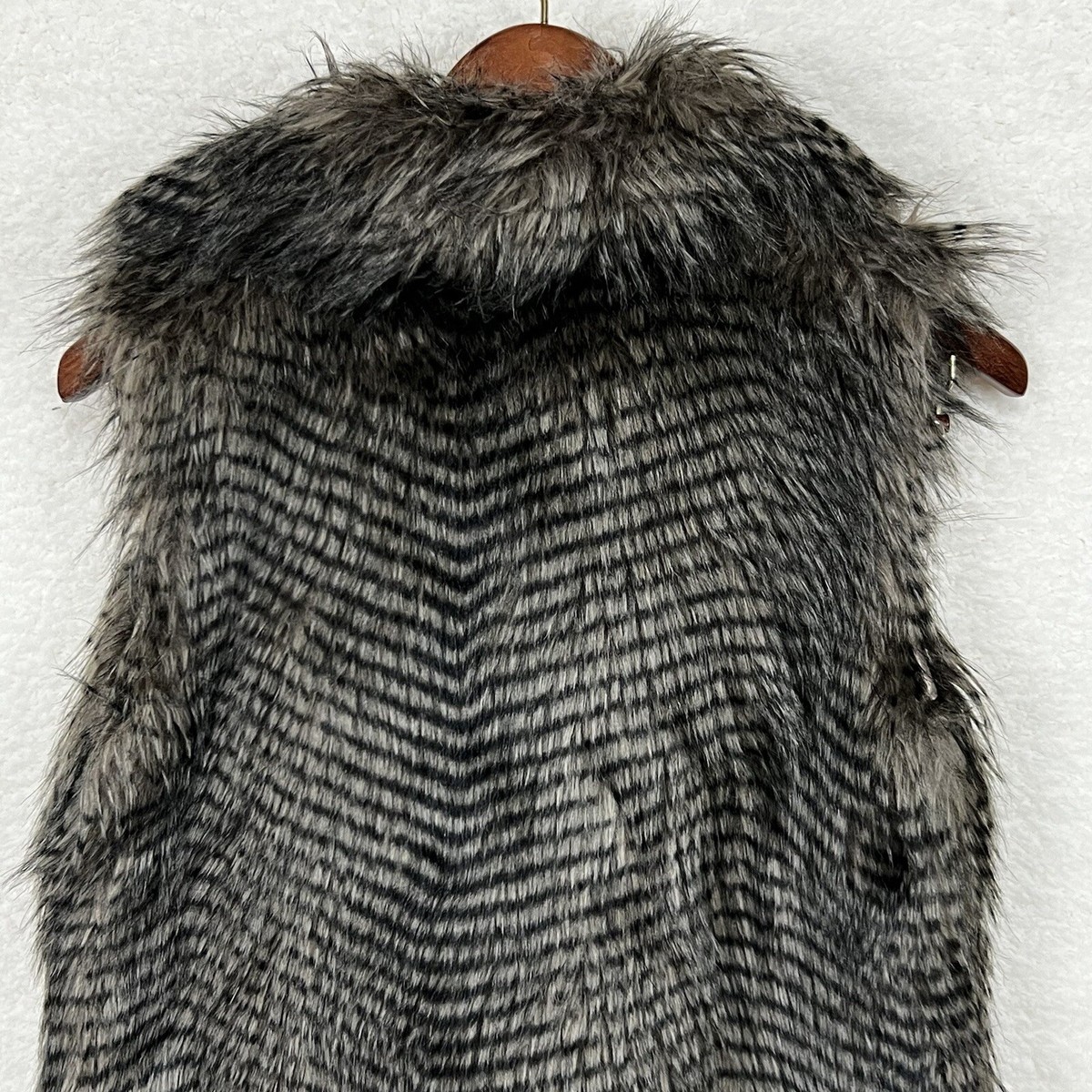 Jack Faux Fur Vest Women's M Brown Lined | eBay