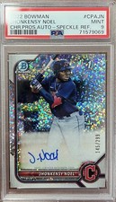 2022 Bowman Chrome Jhonkensy Noel Prospect RC Speckle Ref Auto! SP 145/299