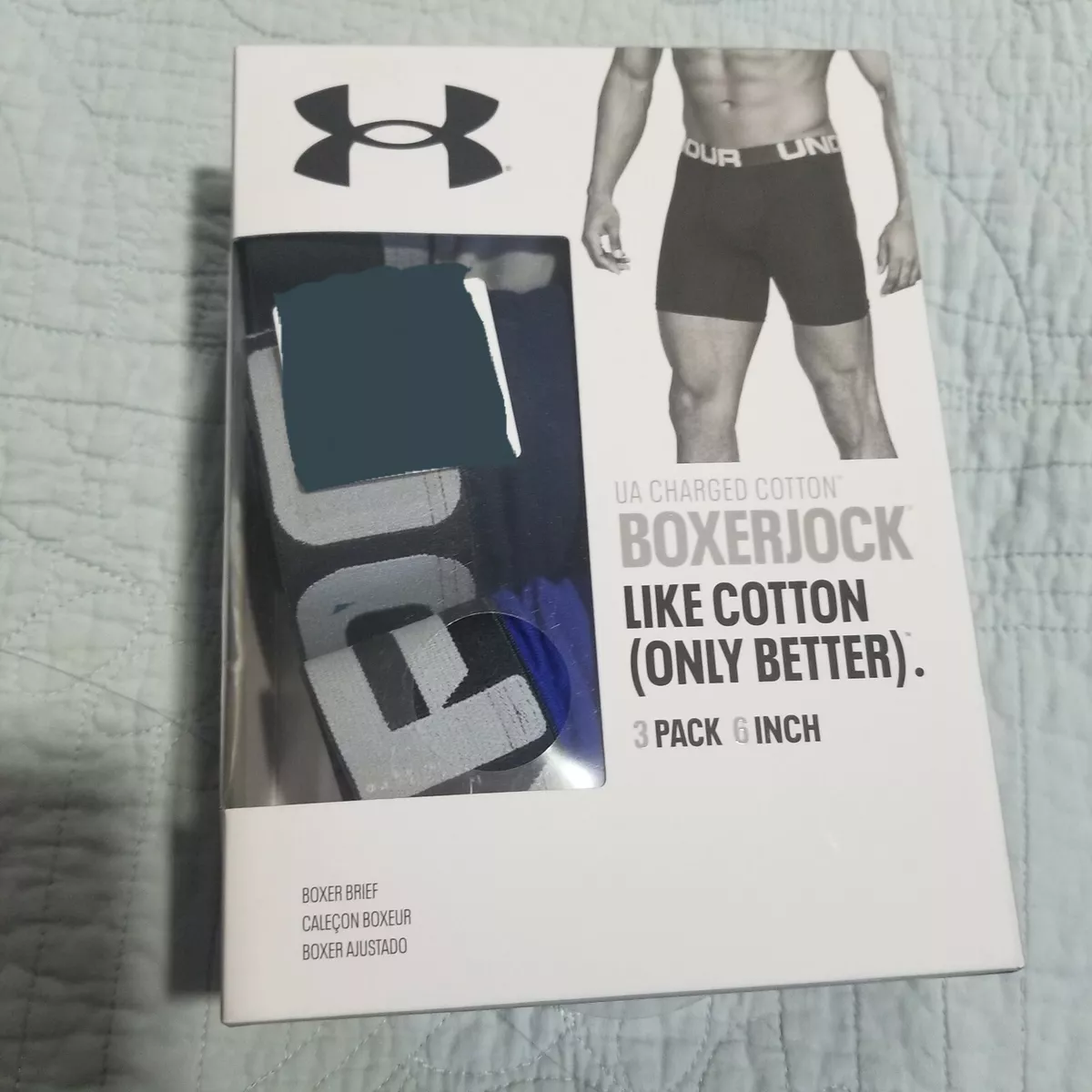 Under Armour Mens UA Charged Cotton 6 Stretch BoxerJock Underwear