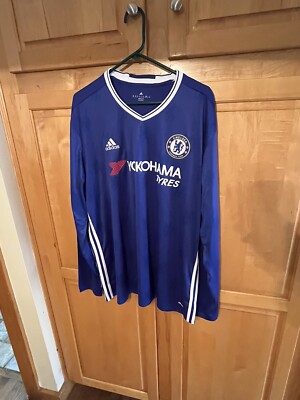 CHELSEA FC 2016/2017 JERSEY ADIDAS Size XXL Long Sleeve Blue Red