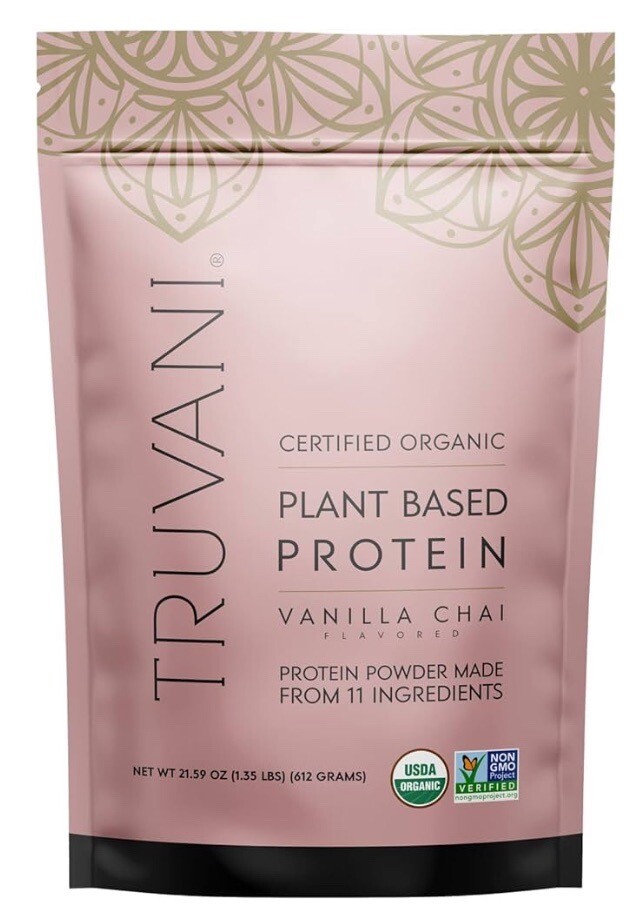 Truvani Vanilla Chai Latte Protein Powder Vegan Gluten Free Organic Exp: 03/2025