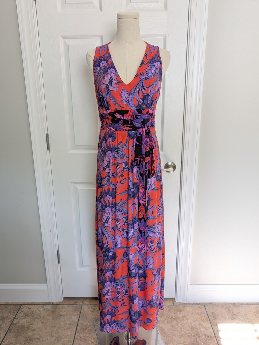 knee length dresses for ladies New Anthropologie Black & Pink Floral main image 0