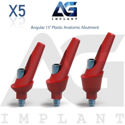 5 Angular 15° Plastic Anatomic Prosthetic System Casting Int Hex 2.42mm