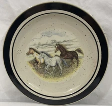 Folkcraft Running Horses Salad Plate 8 1/2" Scotty Z Oven Table