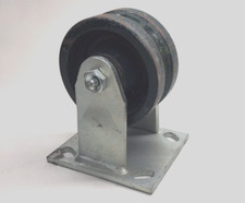 Colson 4SER4 Used Caster Rigid Metal 4x2 Wheel with V-Groove Cast Iron