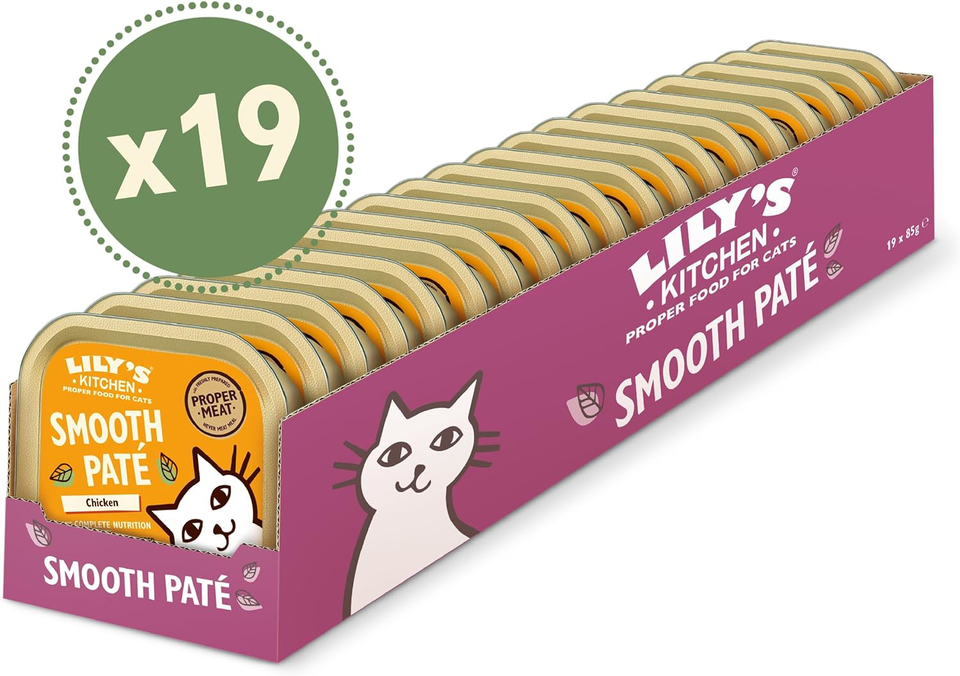 Lily's Kitchen Natural Adult Wet Paté Cat Food Tray Chicken GrainFree