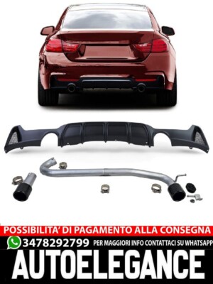 Heckdiffusor Matt + Endrohr 440 Look passt für BMW F32 F33 F36 425 428 430