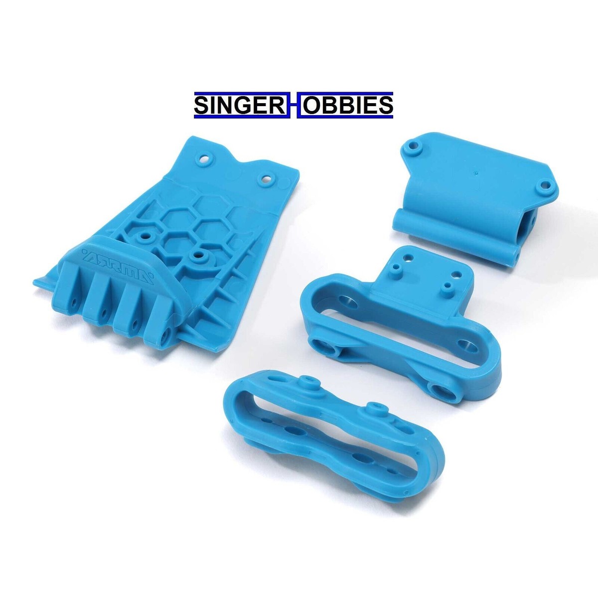 ARRMA ARA320787 Lower Skid And Bumper Mount Set - Blue