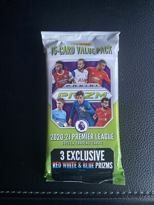 2020-2021 Panini Prizm PREMIER LEAGUE SOCCER EPL Retail Fat Pack 15 Cards Sealed