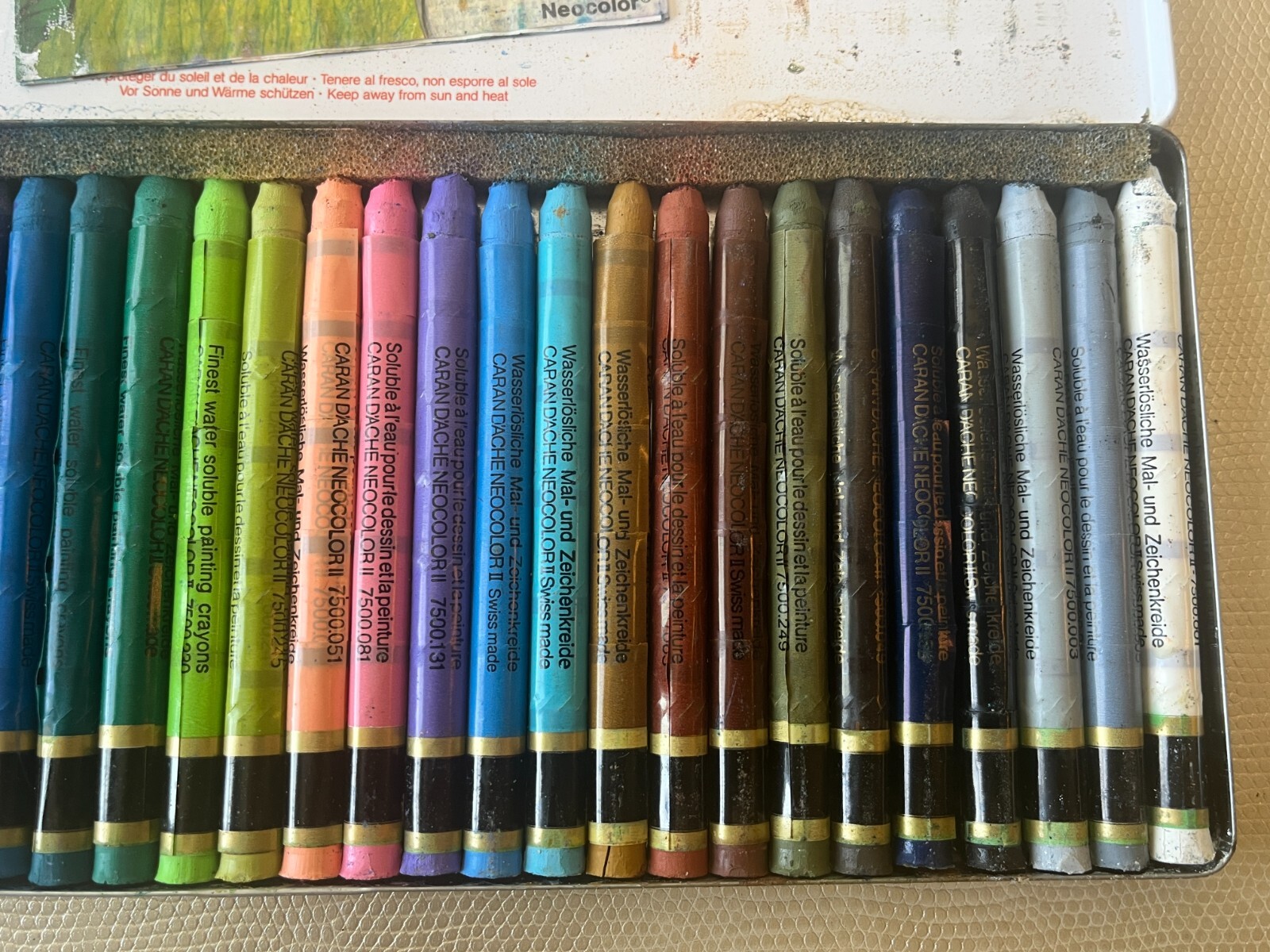 2 Packs Caran d'Ache Neocolor II Classic Aquarelle Water-Soluble Crayons + BONUS